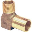Merrill 3/4 In. Insert x 3/4 In. MPT Barbed 90 Deg. Brass Elbow (1/4 Bend) Image 1