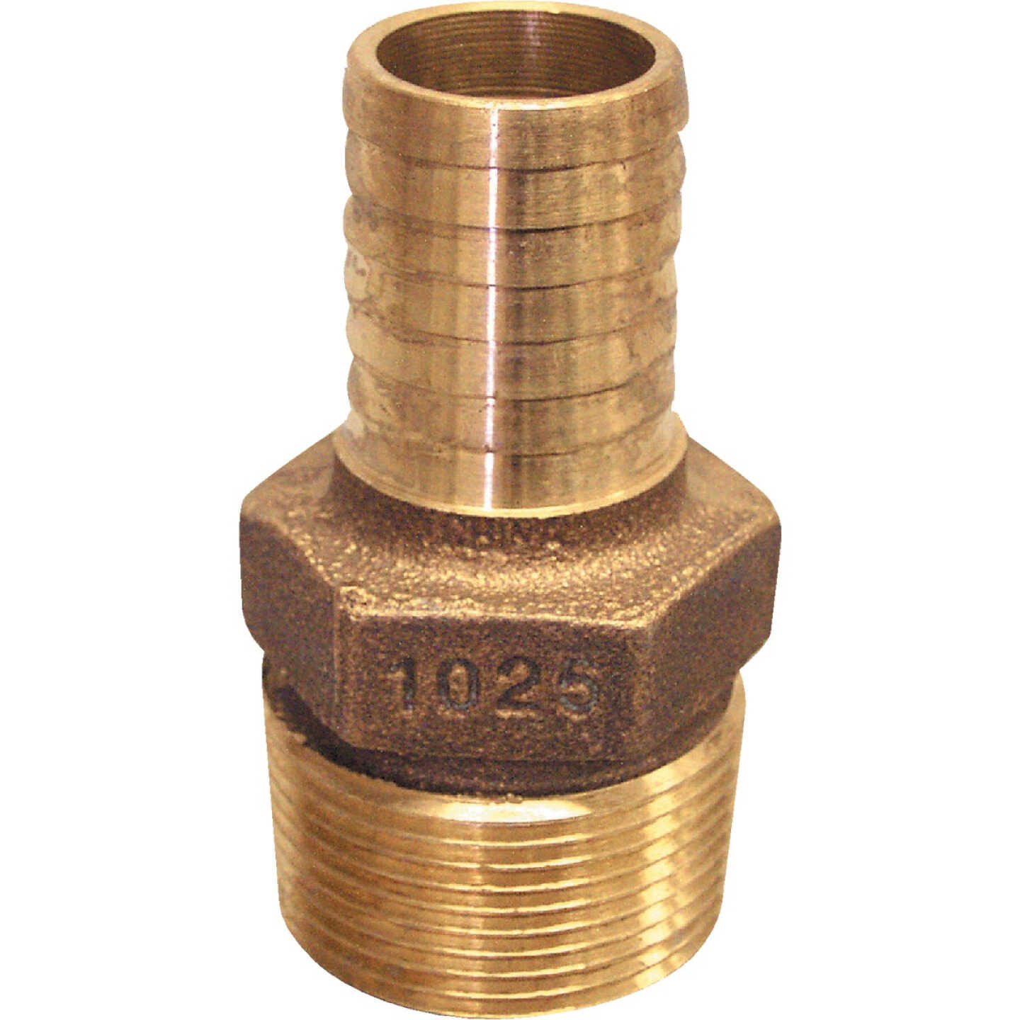 Merrill 1 In. Insert x 3/4 In. MIP Red Brass Hose Barb Adapter Image 1