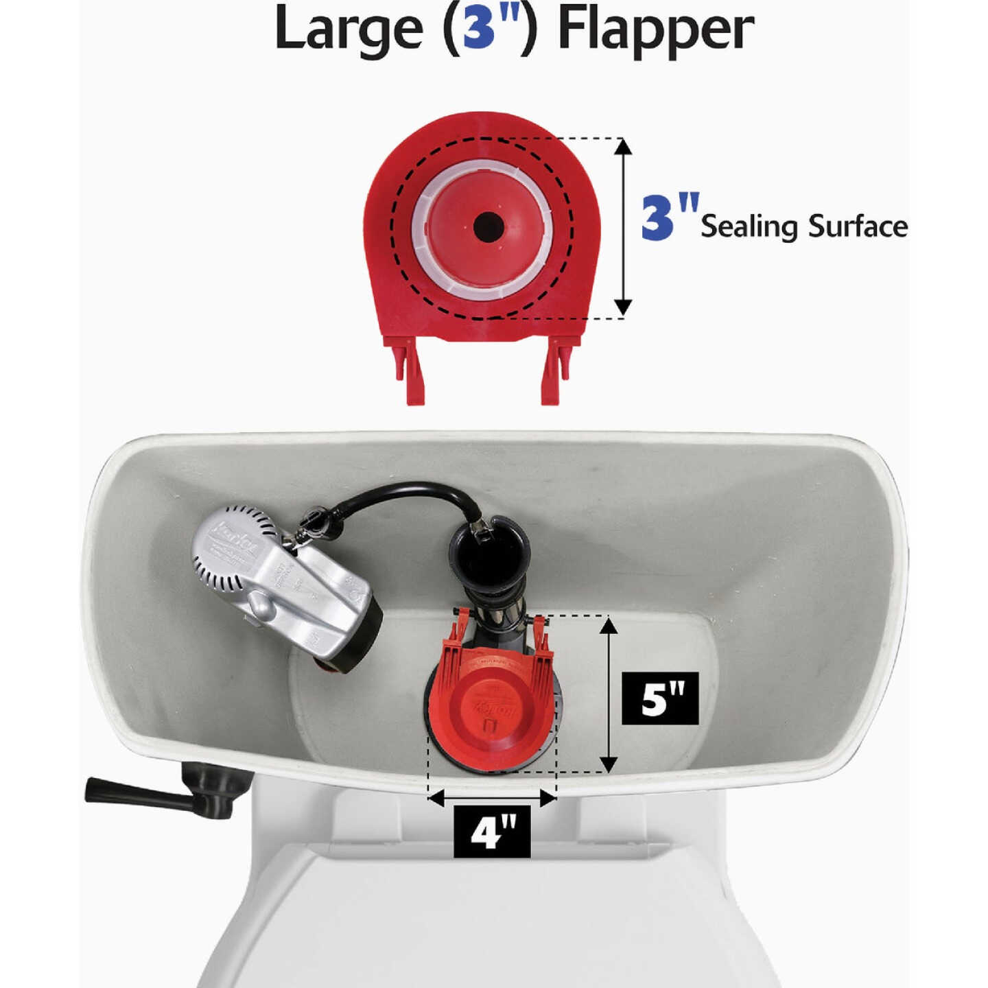 Korky 1.6 and 1.28 GPF Adjustable Flush Valve Kit Image 2