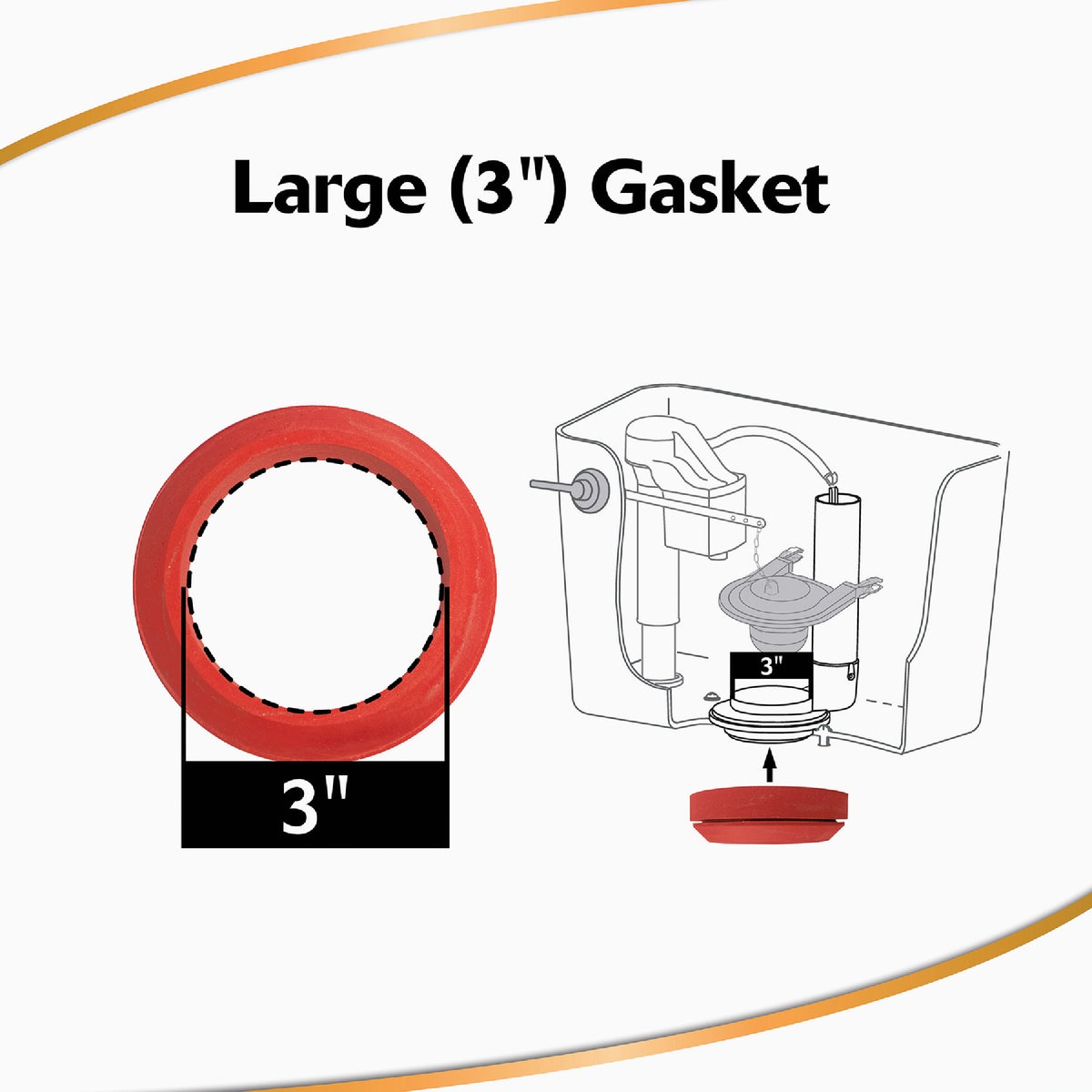 Korky 1.6 and 1.28 GPF Adjustable Flush Valve Kit Image 3