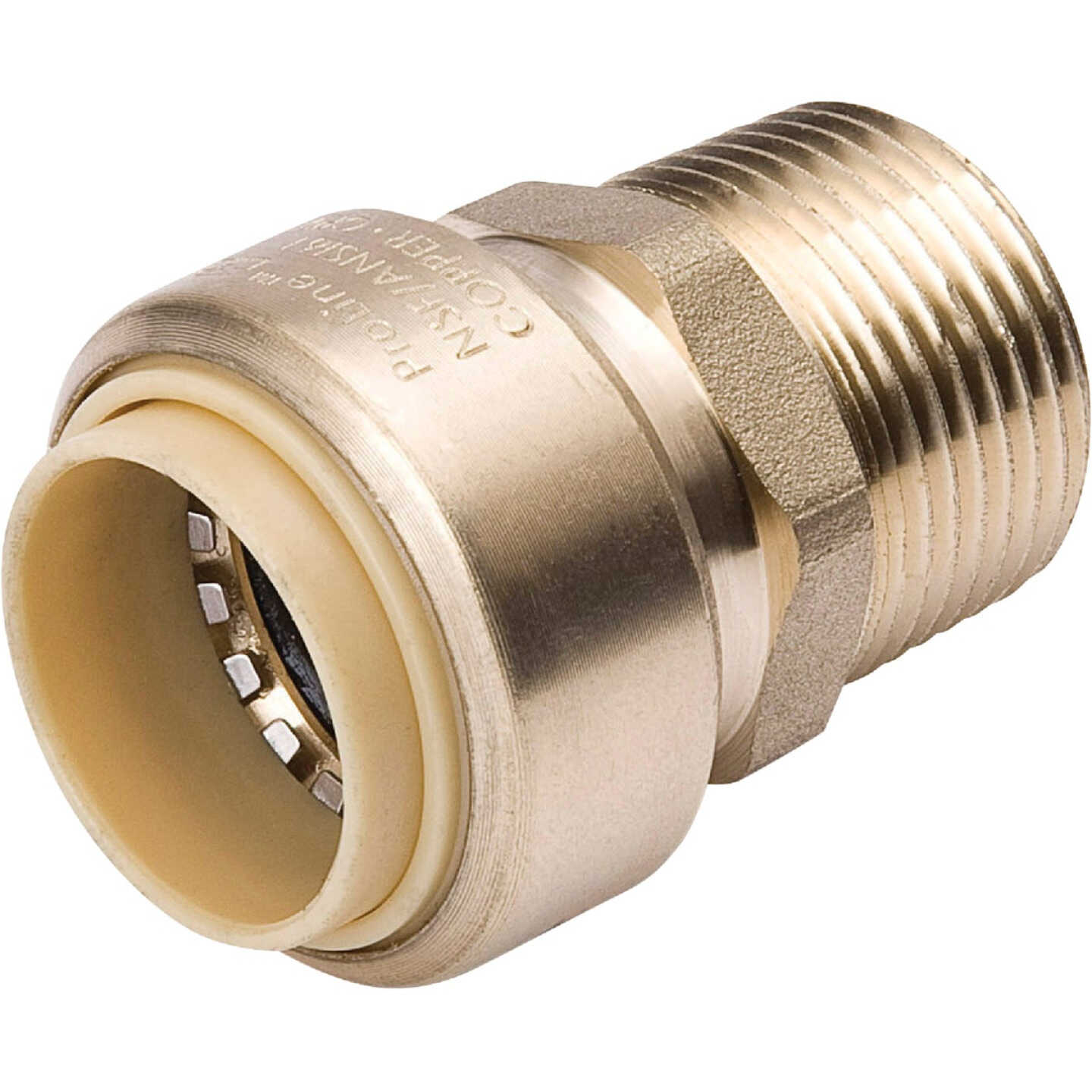 ProLine 1/2 In. PF x 1/2 In. MIP Brass Push Fit Male Adapter Image 1