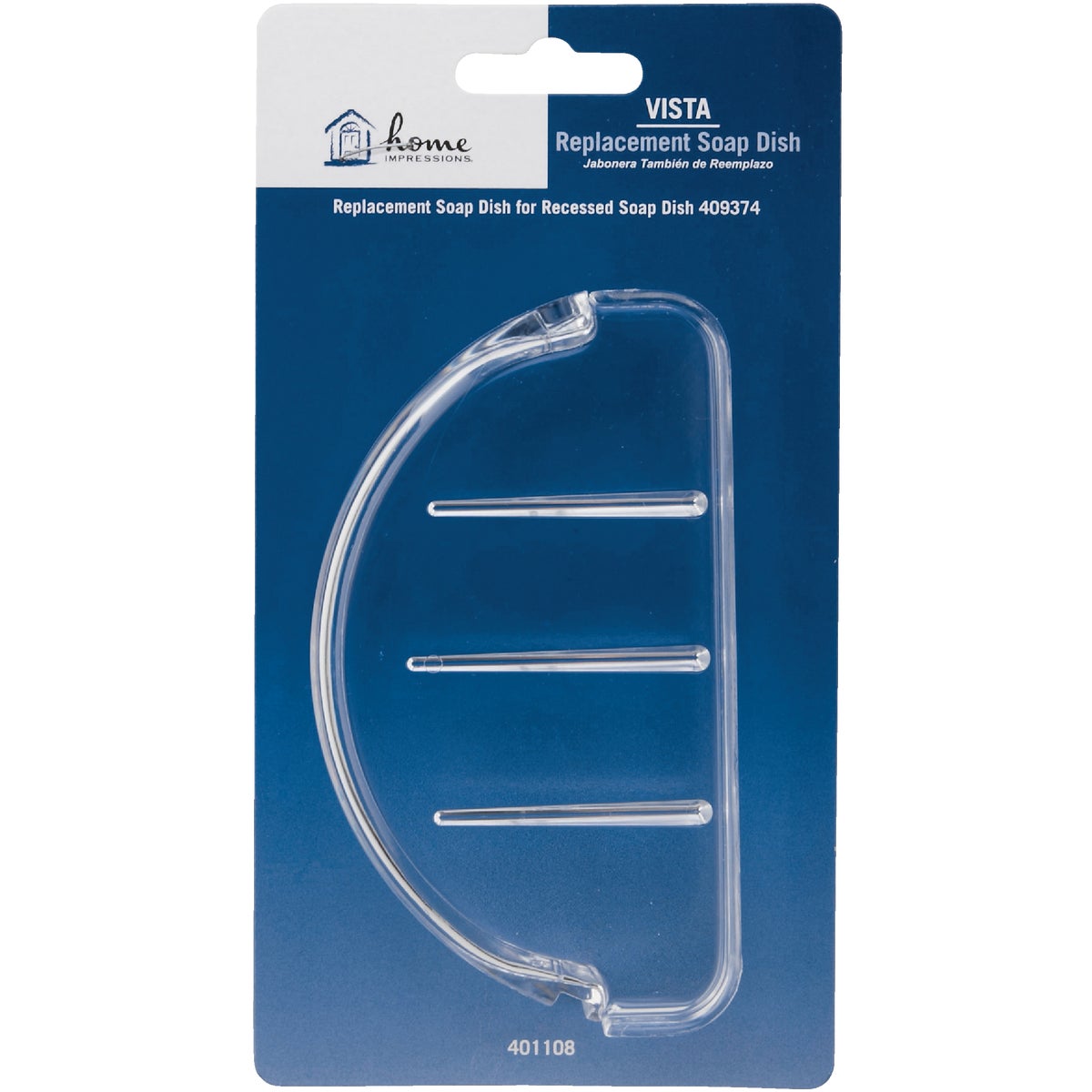 Home Impressions Vista Clear Soap Dish Image 2