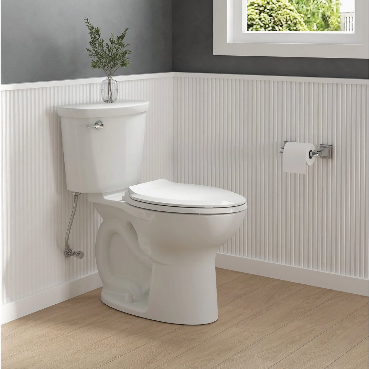 American Standard Cadet Chair Height White Elongated Bowl 1.28 GPF Toilet Image 4