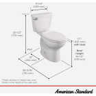 American Standard Cadet 3 10 In. Rough-In White Chair Height Elongated Bowl 1.28 GPF Toilet Image 2
