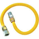 Dormont 1/2 In. OD x 18 In. Coated Stainless Steel Gas Connector, 1/2 In. FIP x 1/2 In. MIP (Tapped 3/8 In. FIP) Image 1