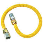 Dormont 1/2 In. OD x 48 In. Coated Stainless Steel Gas Connector, 1/2 In. FIP x 1/2 In. MIP (Tapped 3/8 In. FIP) Image 1