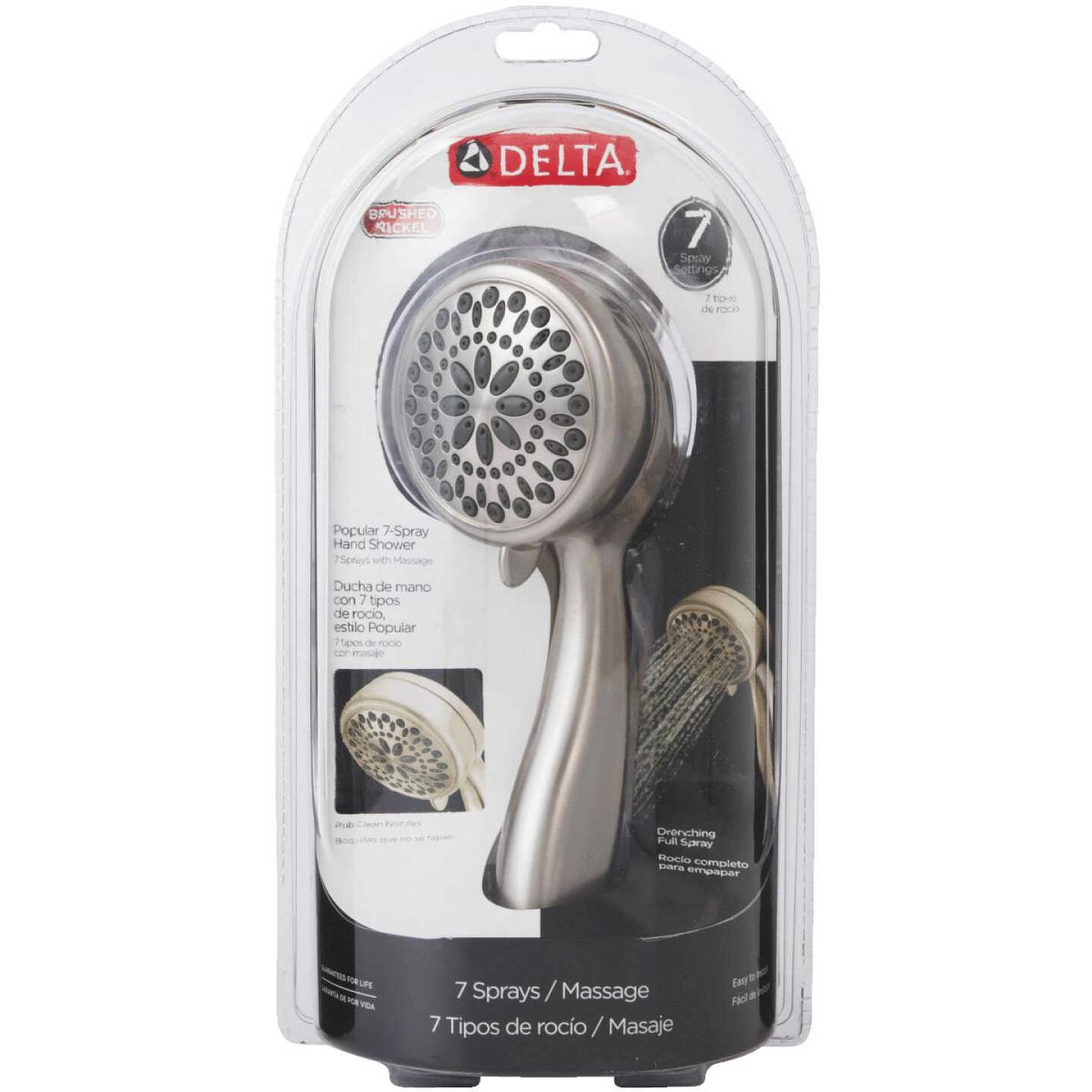 Delta 7-Spray 2.5 GPM Satin Nickel Hand-Held Shower Image 2