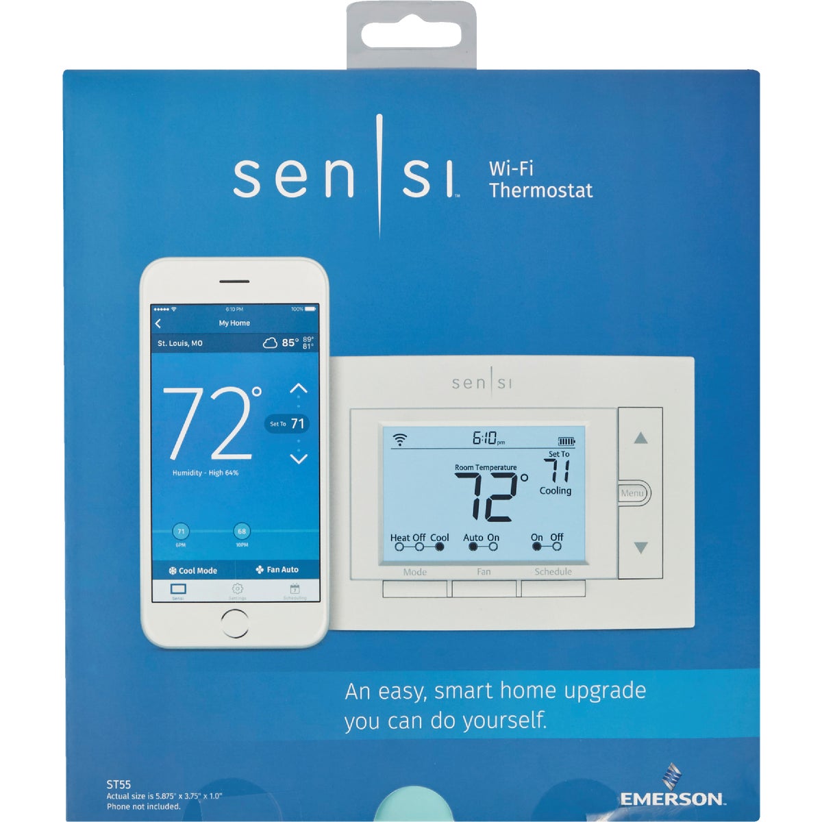 Emerson Sensi WiFi Programmable White Digital Thermostat Image 2