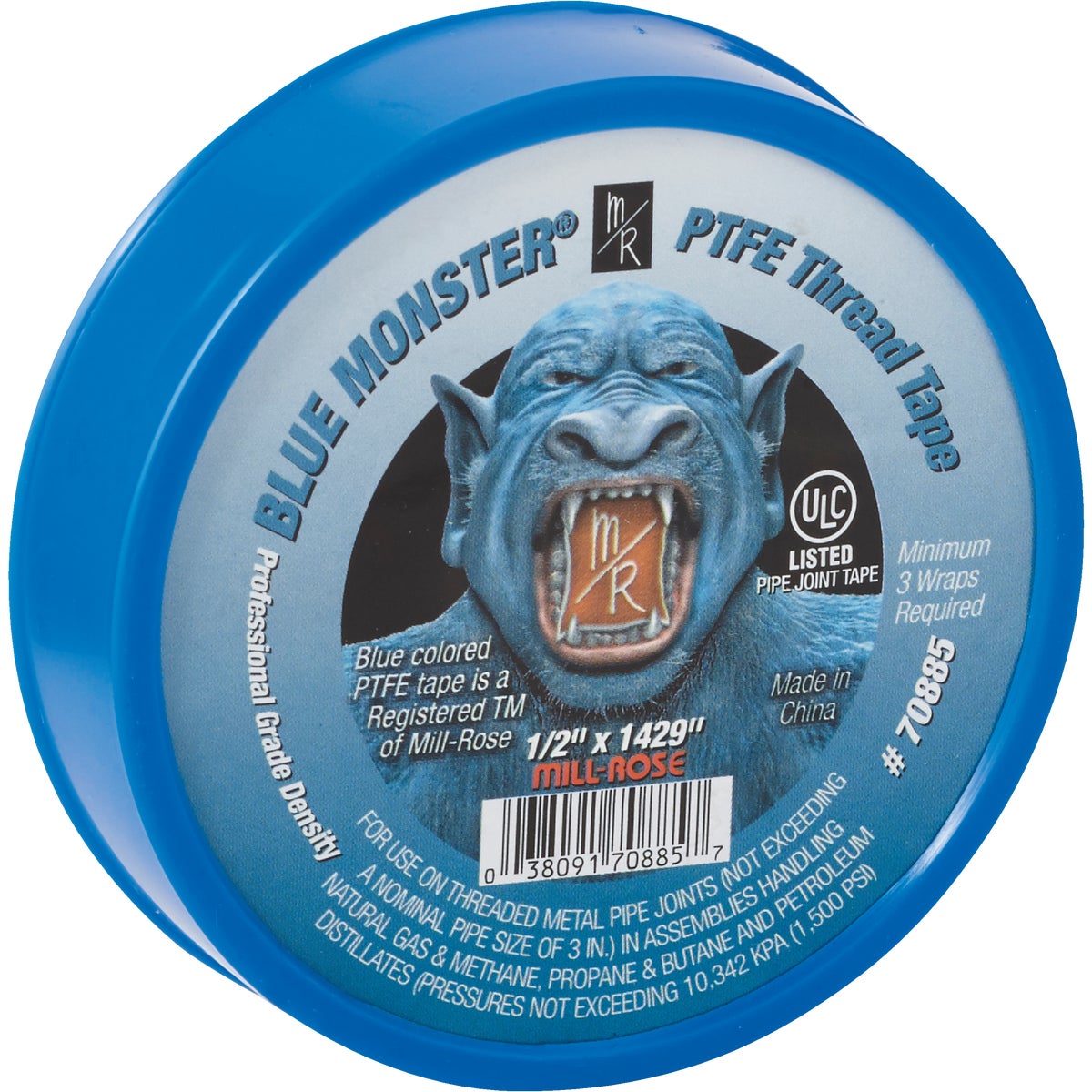 BLUE MONSTER 1/2 In. x 1429 In. Blue Thread Seal Tape Image 3