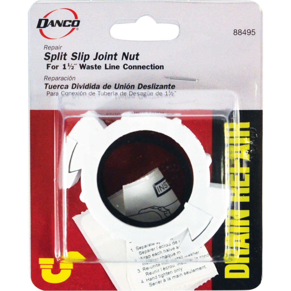 Danco 1-1/2 In. Plastic Slip Joint Nut and Washer Image 2