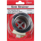 Lasco 2 In. Chrome Laundry Sink Strainer Assembly with Stopper Image 2
