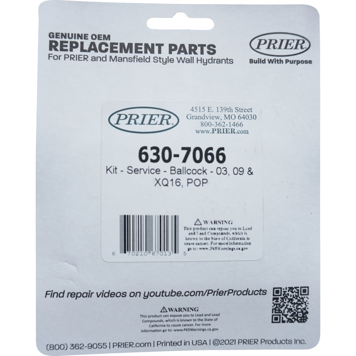 Prier Ballcock Service Kit Replacement Parts Image 2