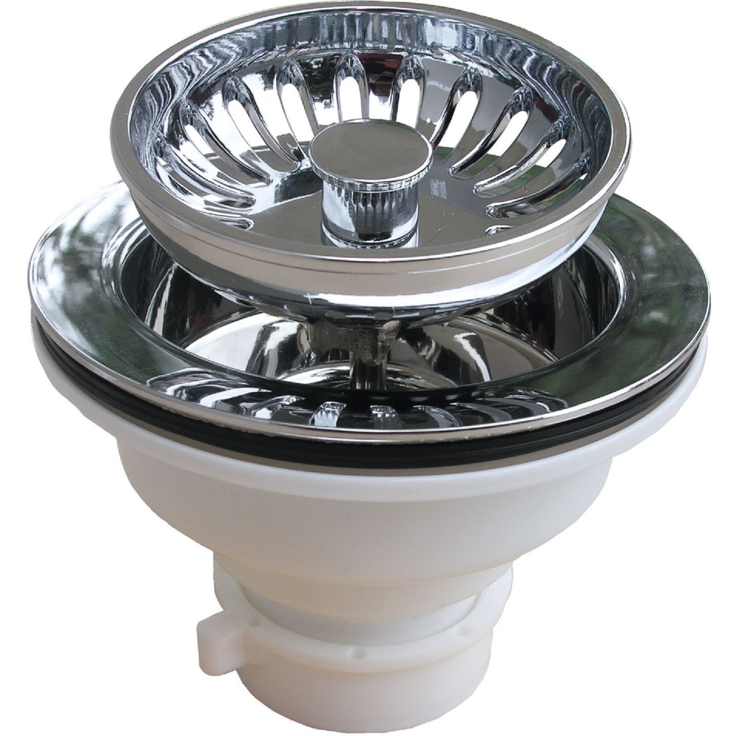 Lasco 3-1/2 In. Heavy-Duty Basket Strainer Assembly, Chrome Image 1