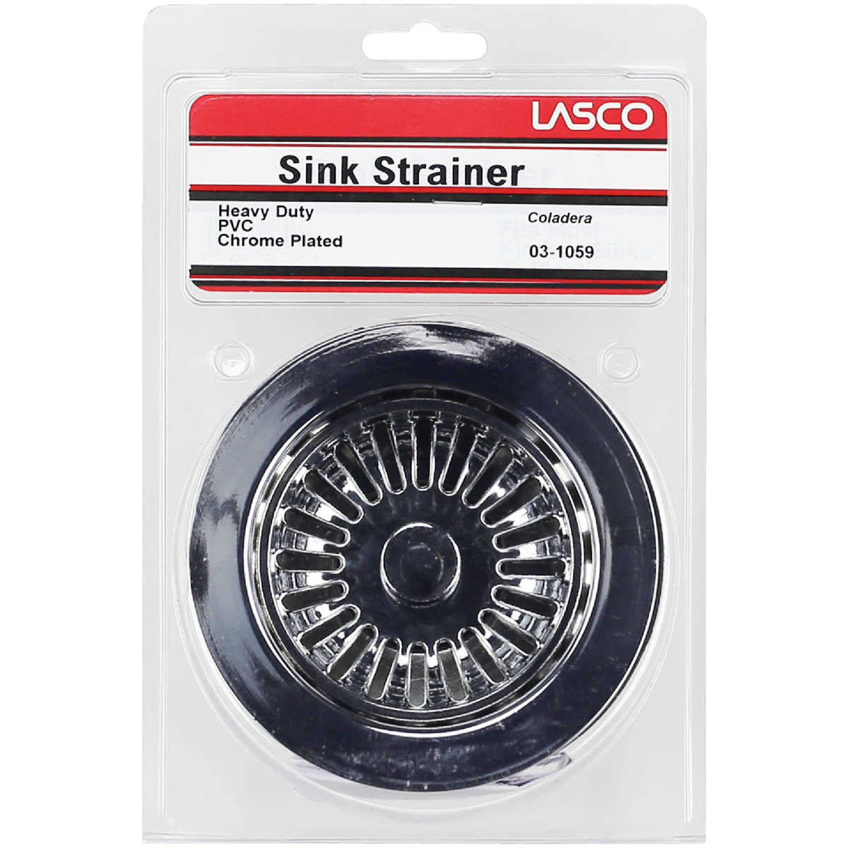 Lasco 3-1/2 In. Heavy-Duty Basket Strainer Assembly, Chrome Image 2