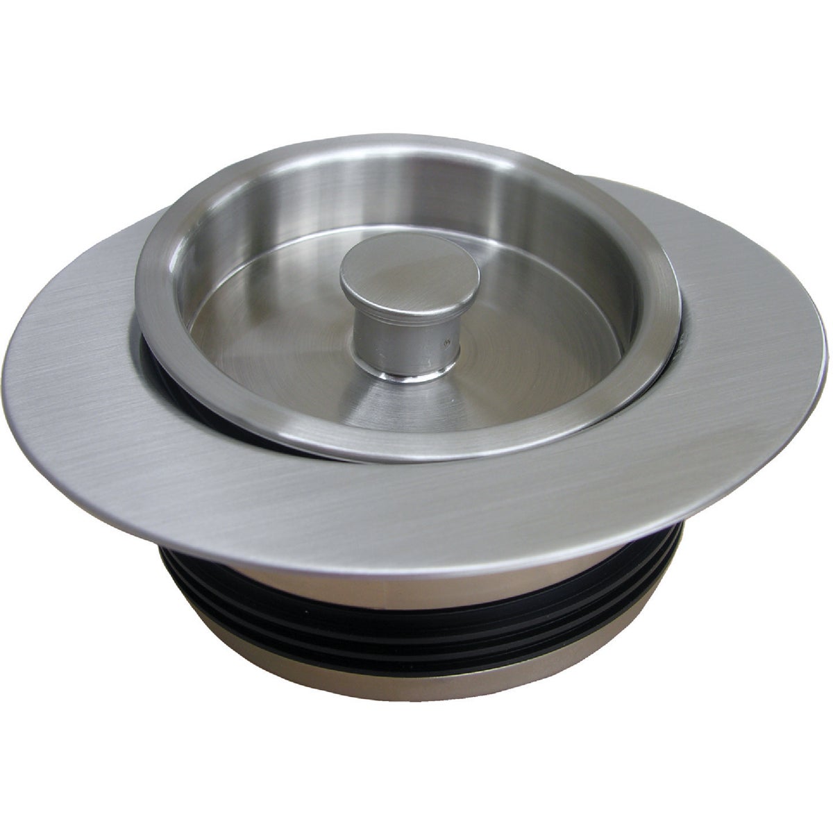 Lasco Satin Nickel PVC Disposer Flange and Stopper Image 1