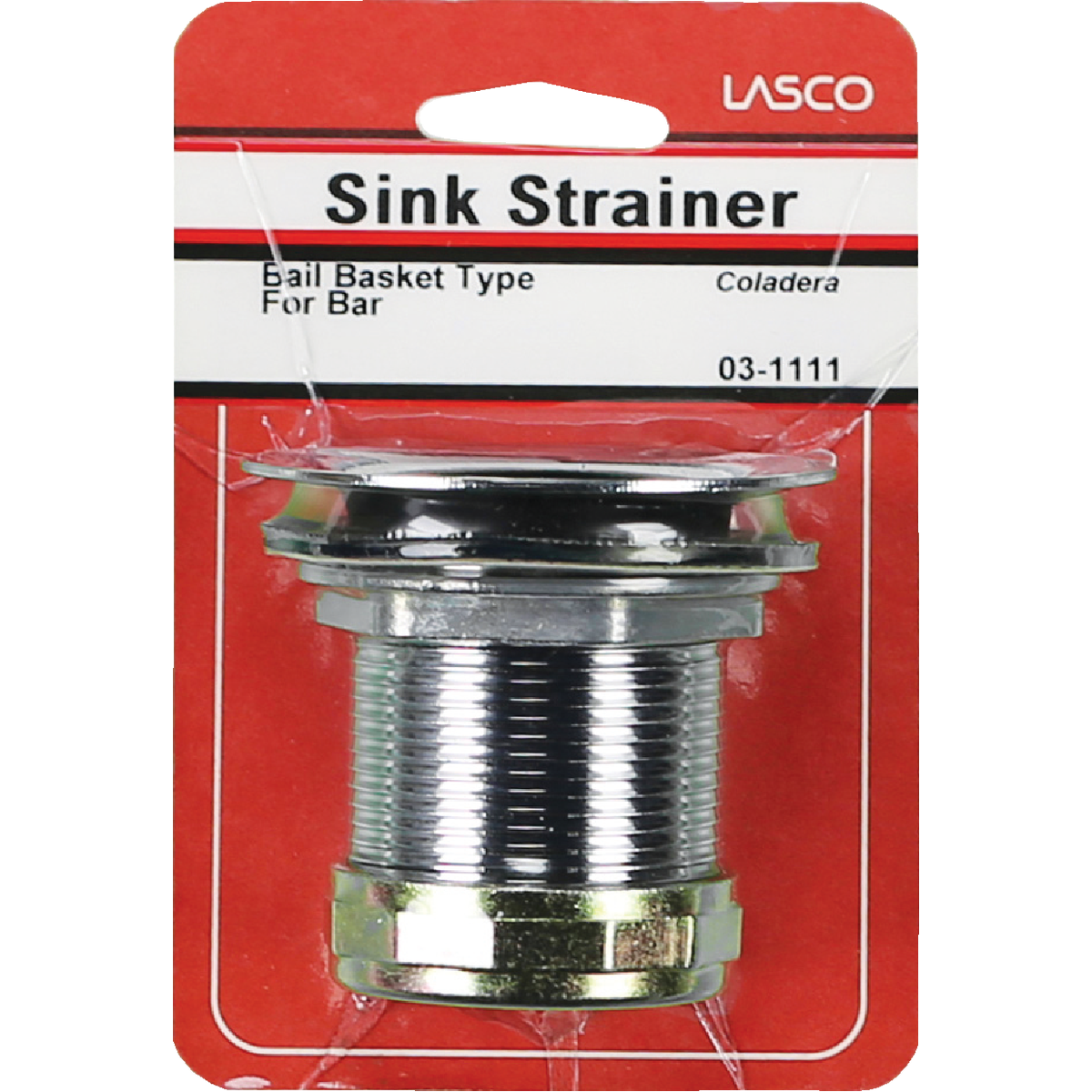 Lasco 2 In. Jr. Duo Chrome Plated Stainless Steel Bail Bar Basket Strainer Assembly Image 2
