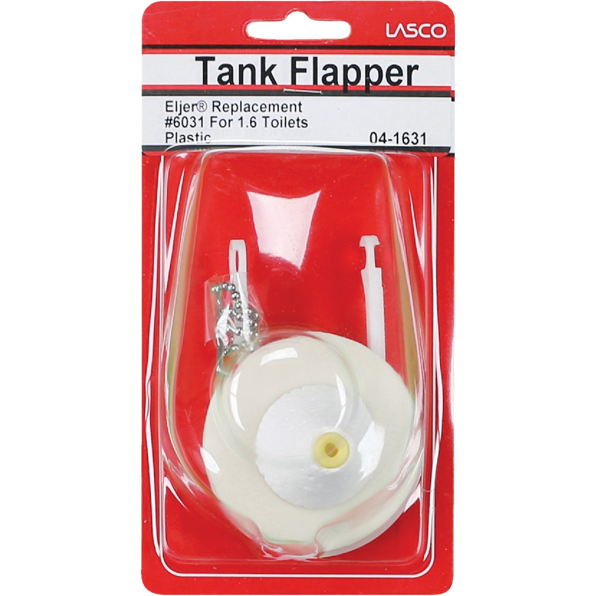 Lasco Eljer White Plastic Toilet Flapper with Foam Float & Chain Image 2