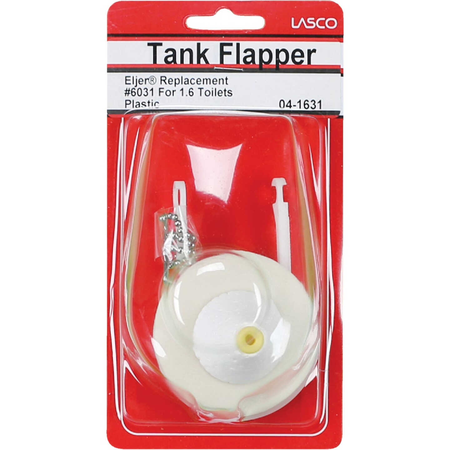 Lasco Eljer White Plastic Toilet Flapper with Foam Float & Chain Image 2
