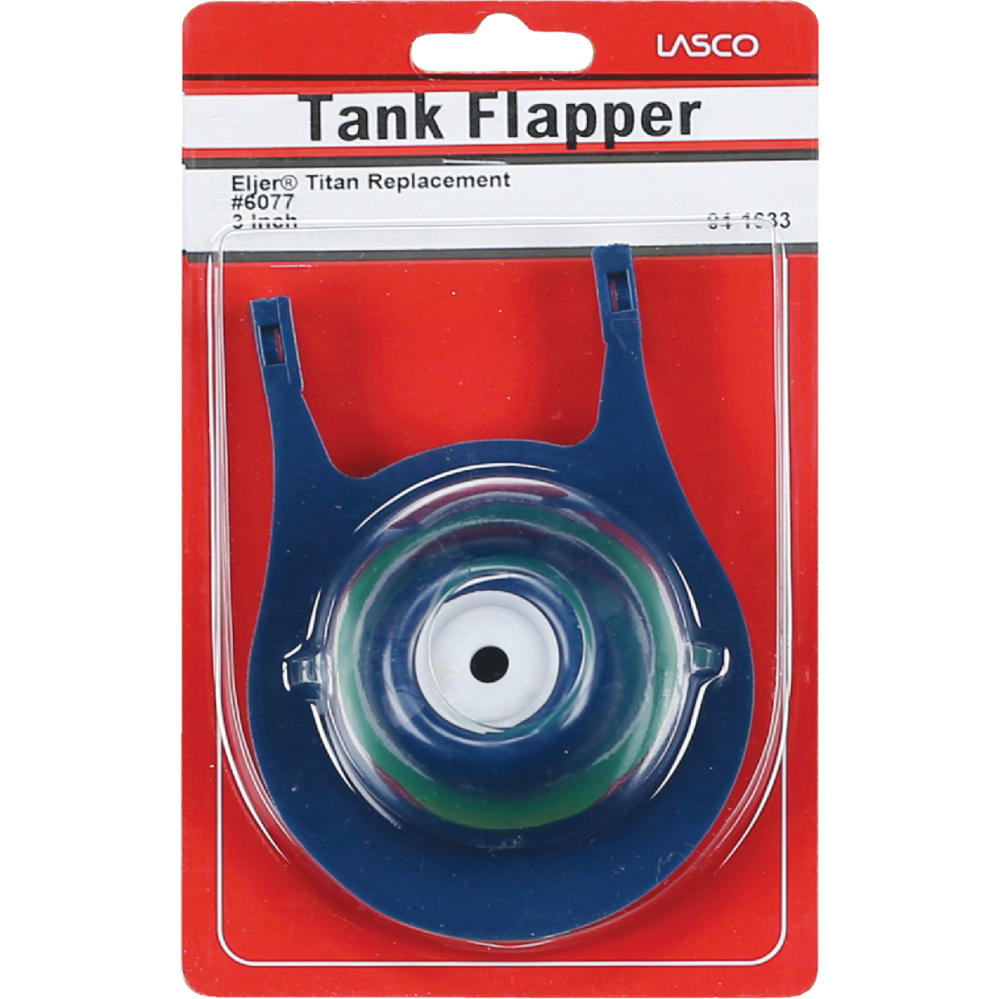 Lasco Eljer Titan 3 In. Black Rubber Flapper with Chain Image 2