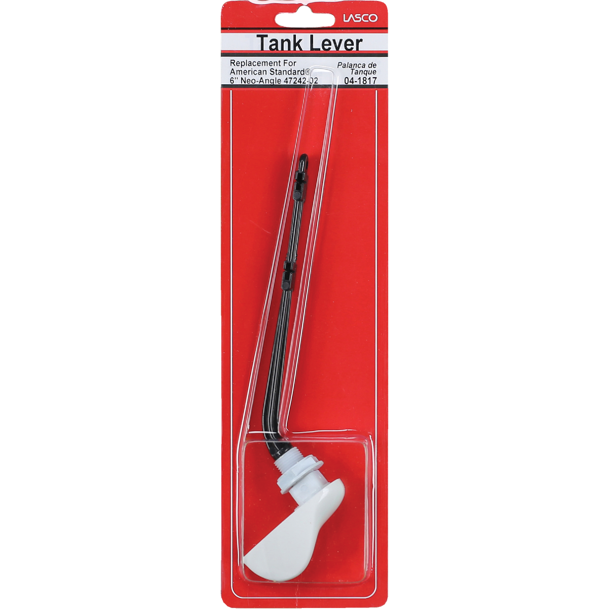 Lasco 45 Degree White Tank Lever with Plastic Arm For American Standard Image 2