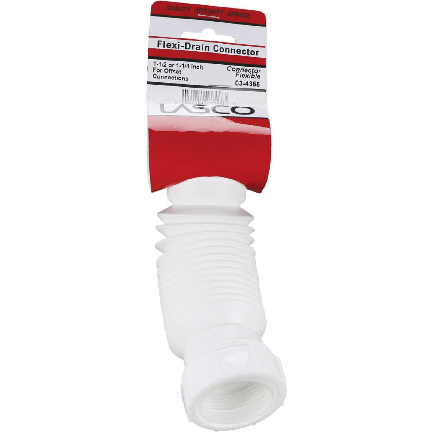 Lasco 1-1/2 In. White Plastic Flexible Coupling Image 2