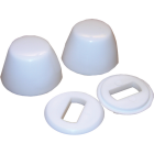 Lasco Round White Plastic Snap-On Toilet Bolt Caps (2 Ct.) Image 1