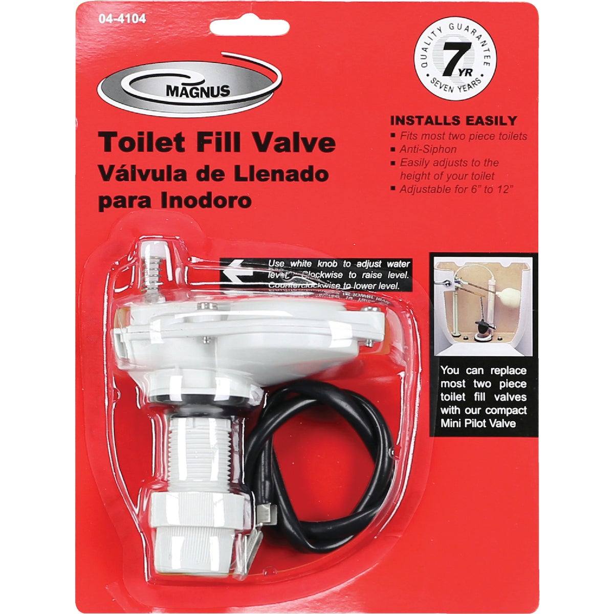 Lasco Magnus 6 In.-12 In. Low Profile Adjustable Plastic Ballcock  Image 2