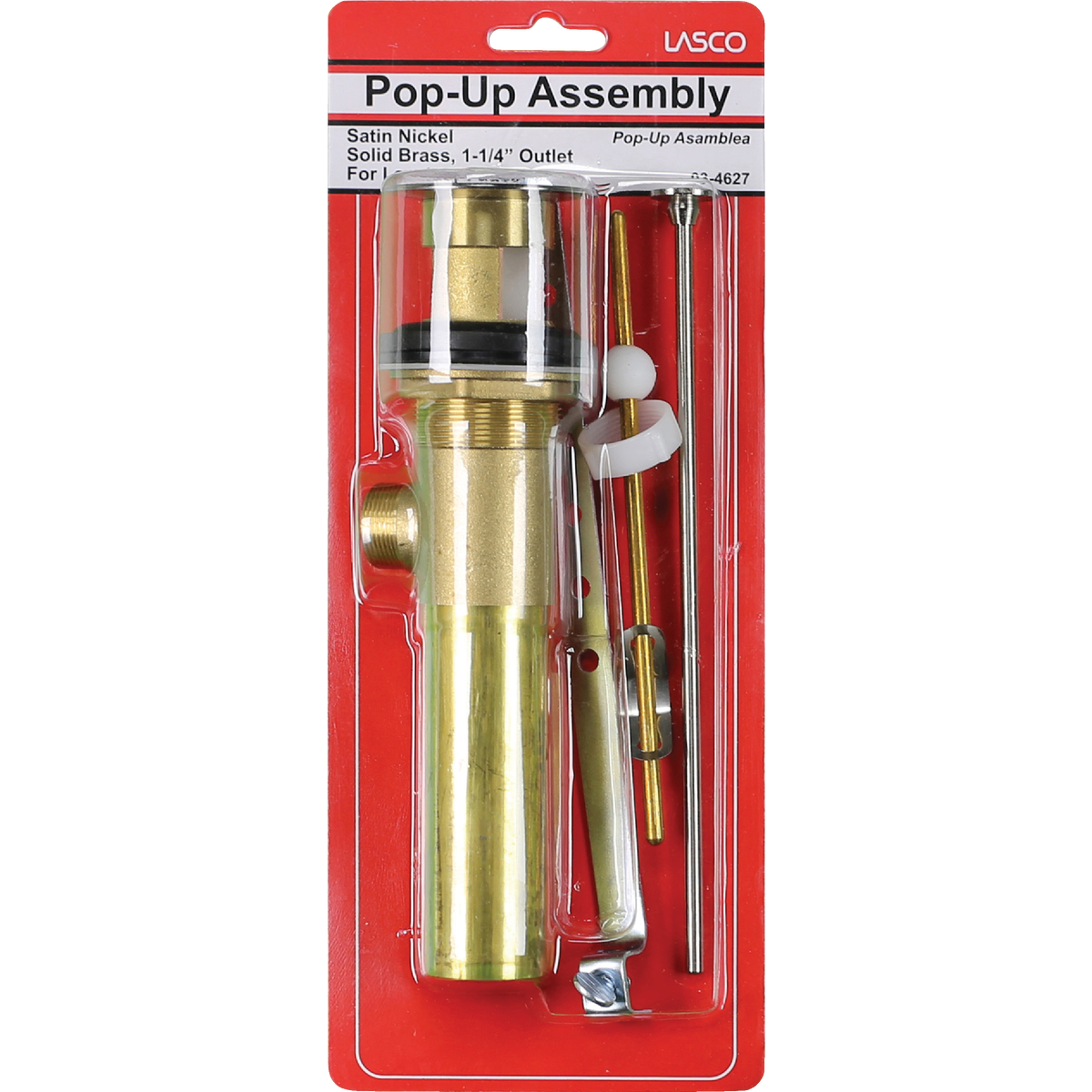 Lasco 1-1/4 In. Satin Nickel Brass Pop-Up Assembly Image 2
