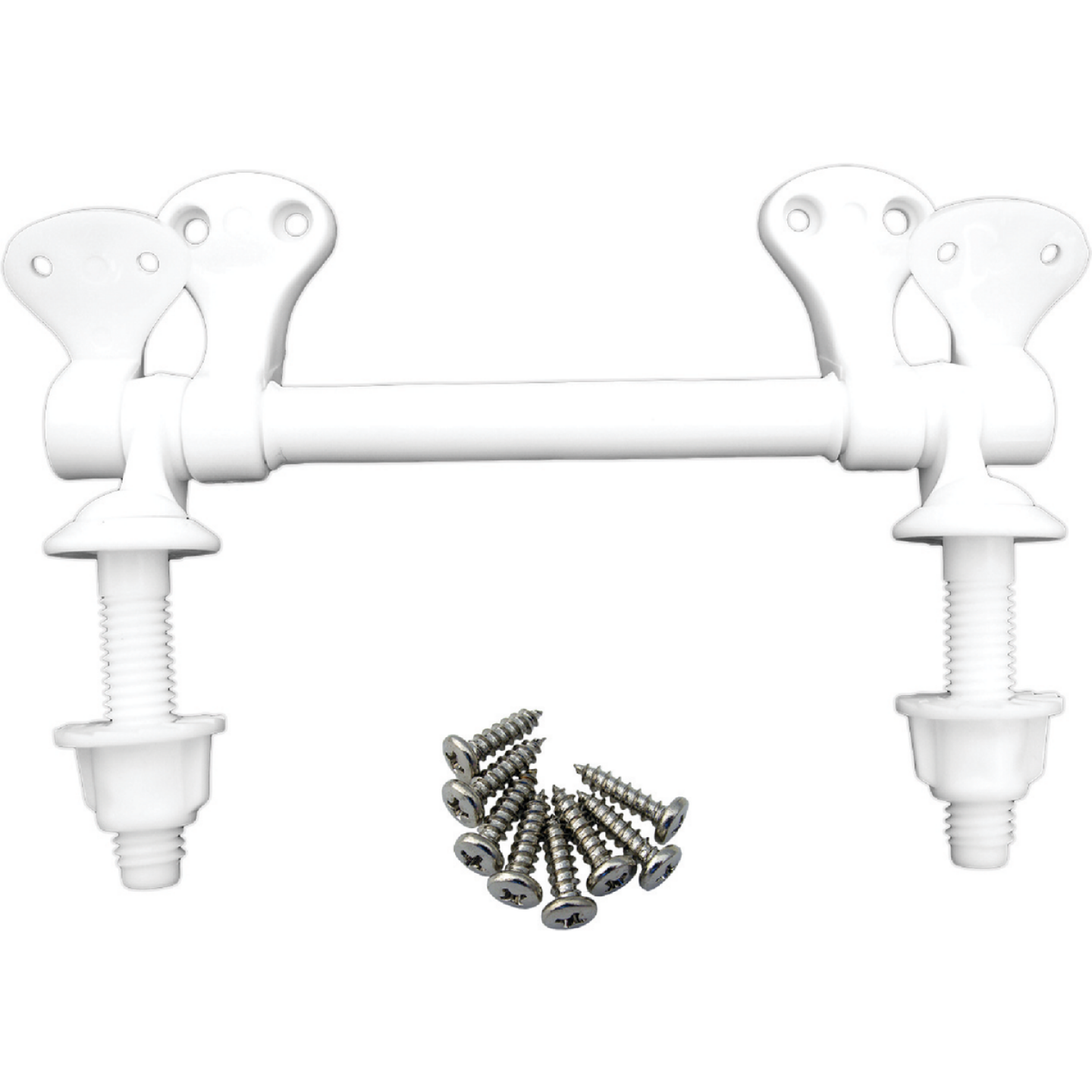 Lasco 3/8" x 2-1/2" White Plastic Toilet Seat Hinge Image 1