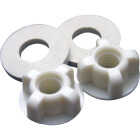 Lasco 3/8" White Plastic Toilet Seat Bolt, Includes Nuts and Washers Image 1