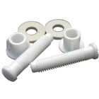 Lasco 7/17" x 2-1/8" White Plastic Toilet Seat Bolt, Includes Nuts and Washers Image 1