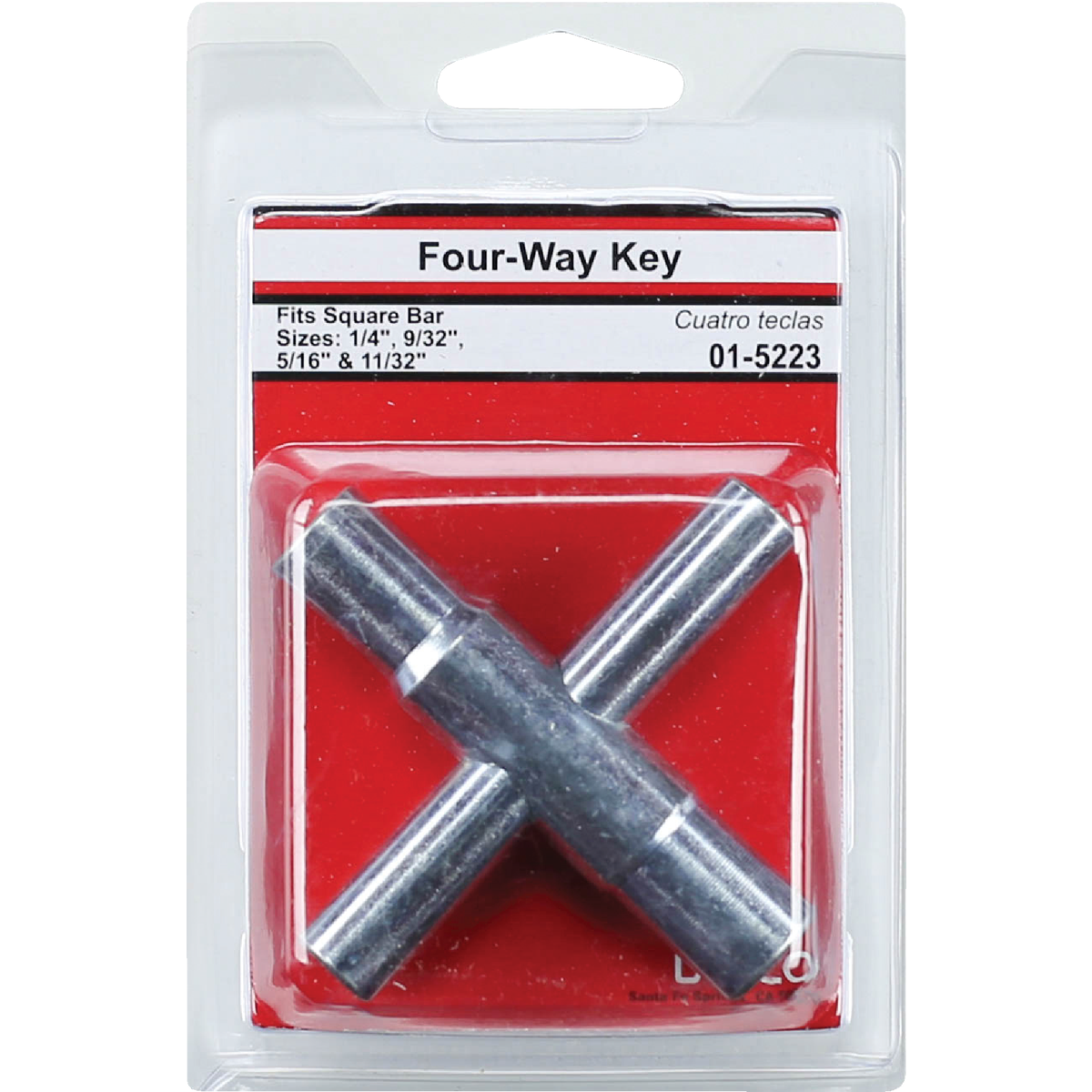 Lasco 4-Way Faucet Key for 1/4, 9/32, 5/16 & 11/32 In. Stems Image 2