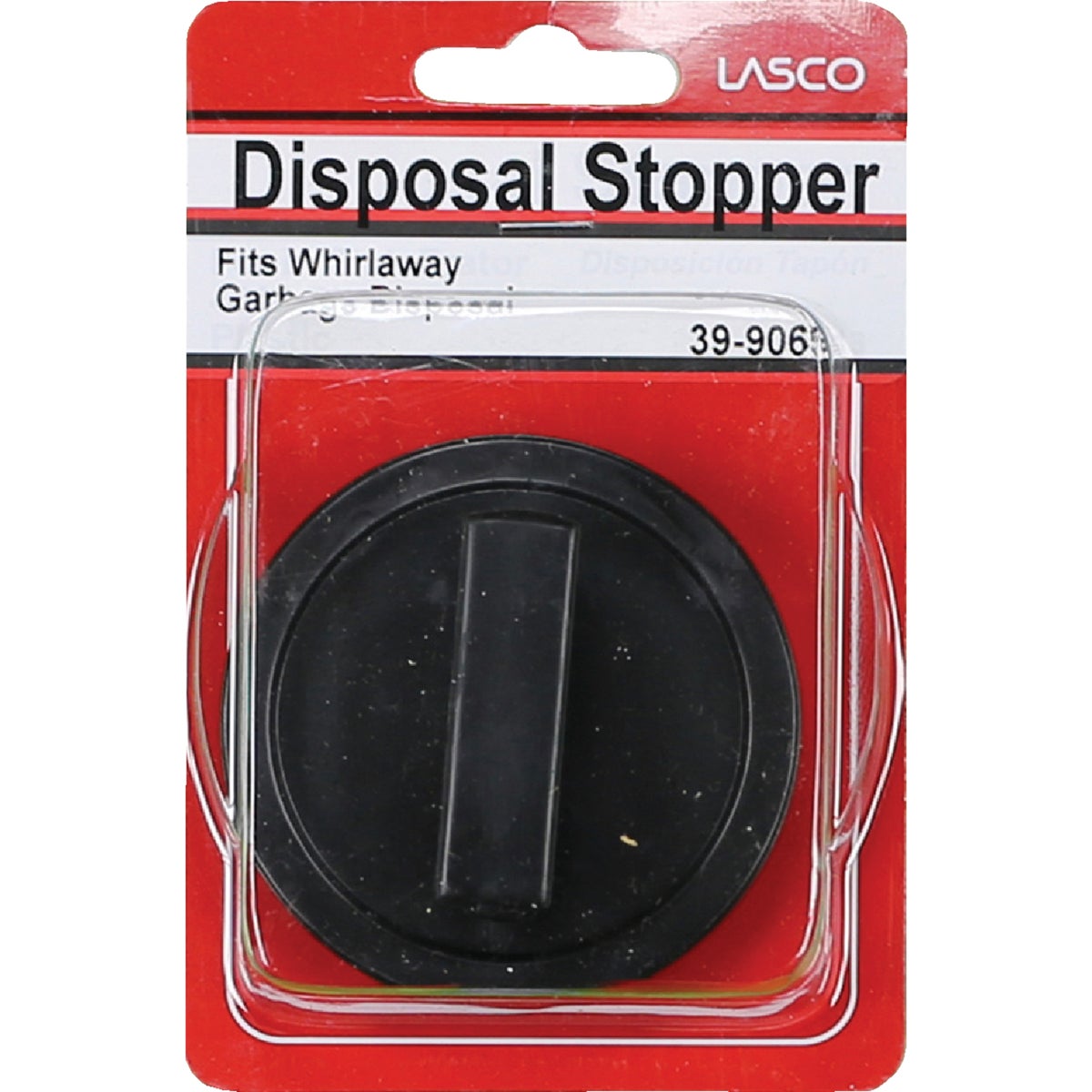Lasco 3 In. Dia. Black Plastic Disposer Stopper Image 2
