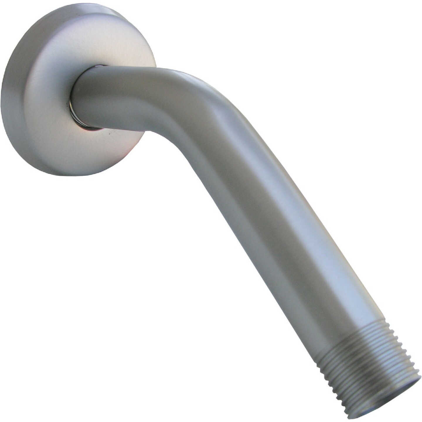 Lasco 6 In. Satin Nickel Shower Arm and Flange Image 1