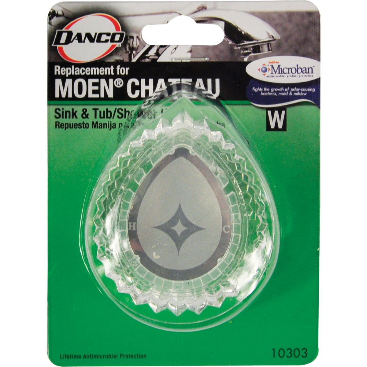 Danco Multi-Fit Clear Teardrop Faucet Handle for Moen Image 2