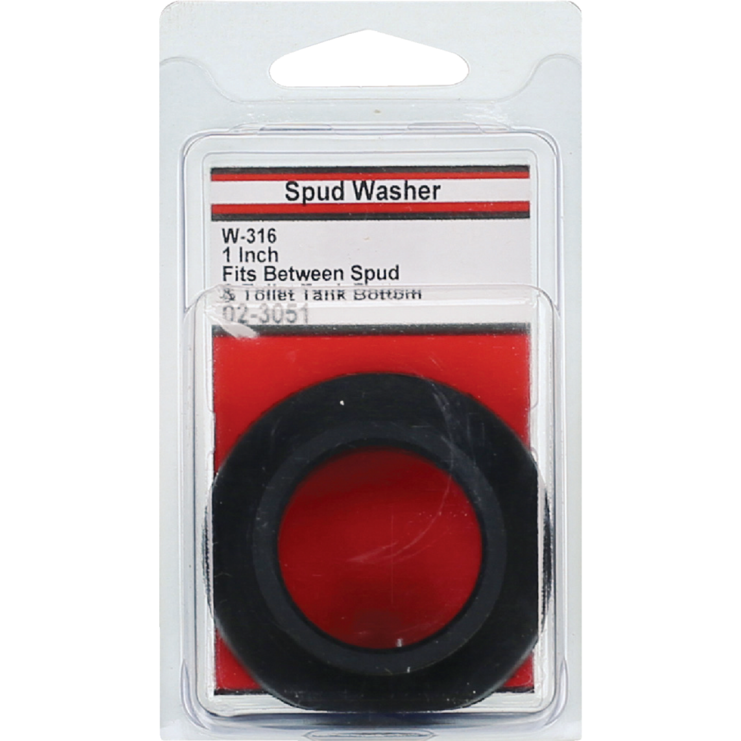 Lasco 1 In. Black Rubber Toilet Spud Flanged Washer Image 2
