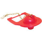 Lasco Square Back Red Rubber Flapper with Chain Image 1