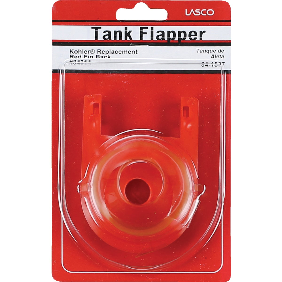 Lasco 3 In. Red Rubber Fin Back Toilet Flapper with Chain Image 2