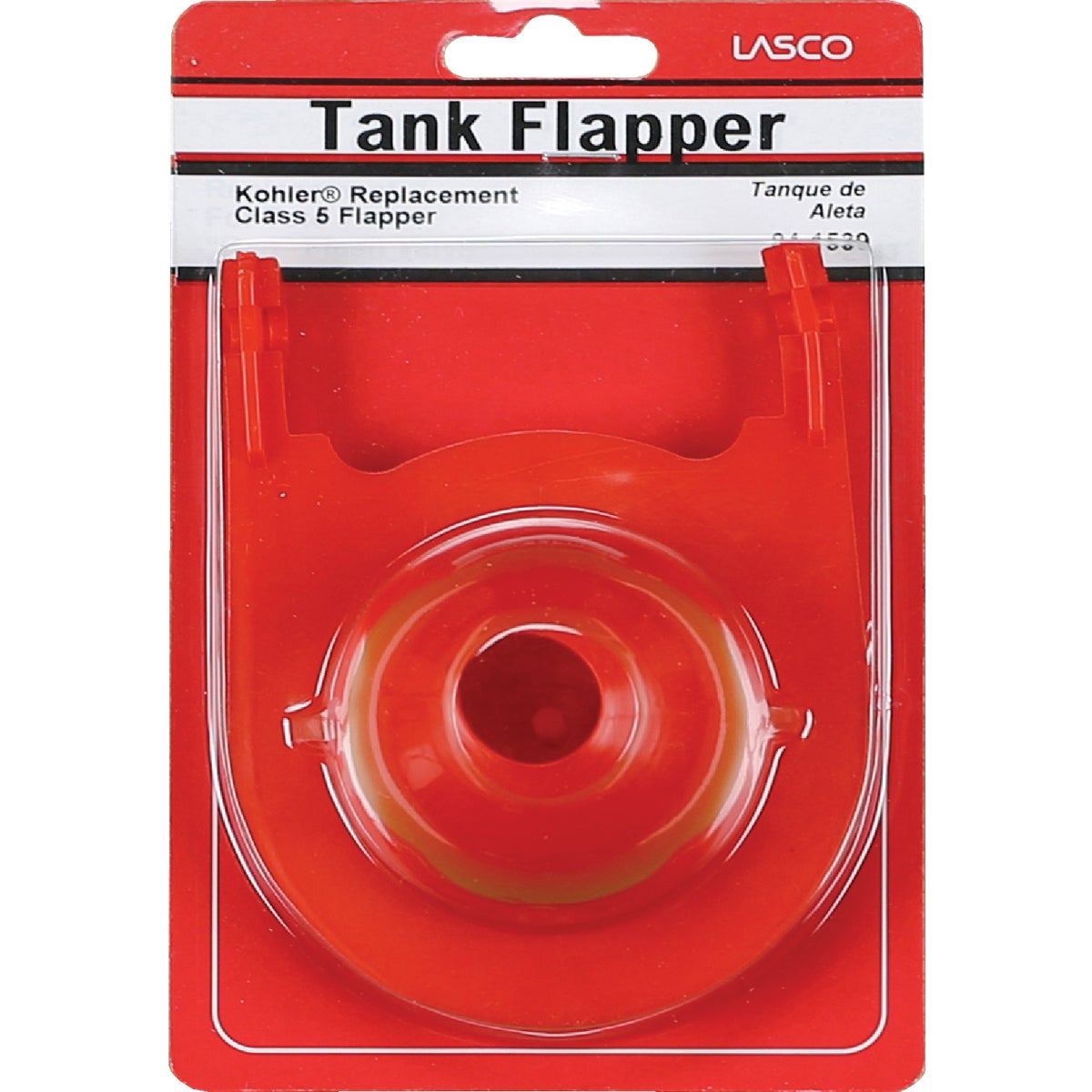 Lasco Kohler Class 5, 3 In. Red Rubber Toilet Flapper with Chain Image 2