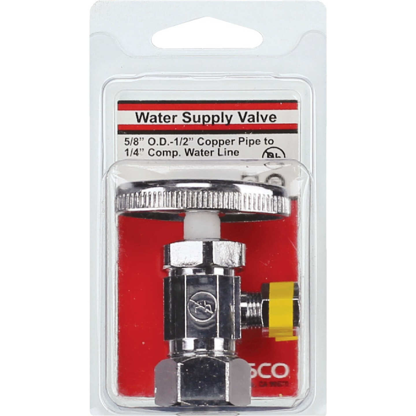 Lasco 5/8 In. Comp Inlet x 1/4 In. Comp Outlet Multi-Turn Style Angle Valve Image 2