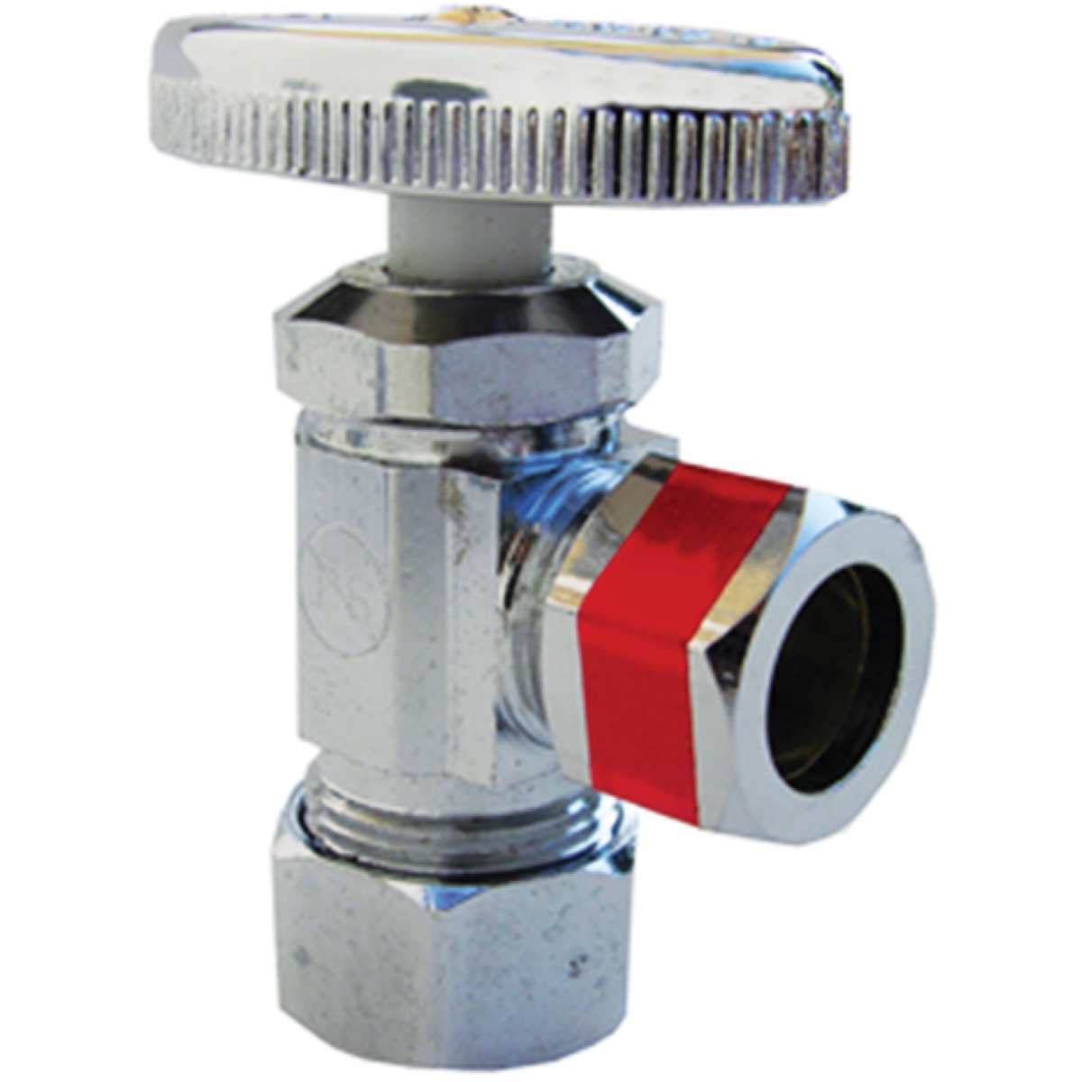 Lasco 5/8 In. Comp Inlet x 1/2 In. Comp Outlet Multi-Turn Style Angle Valve Image 1