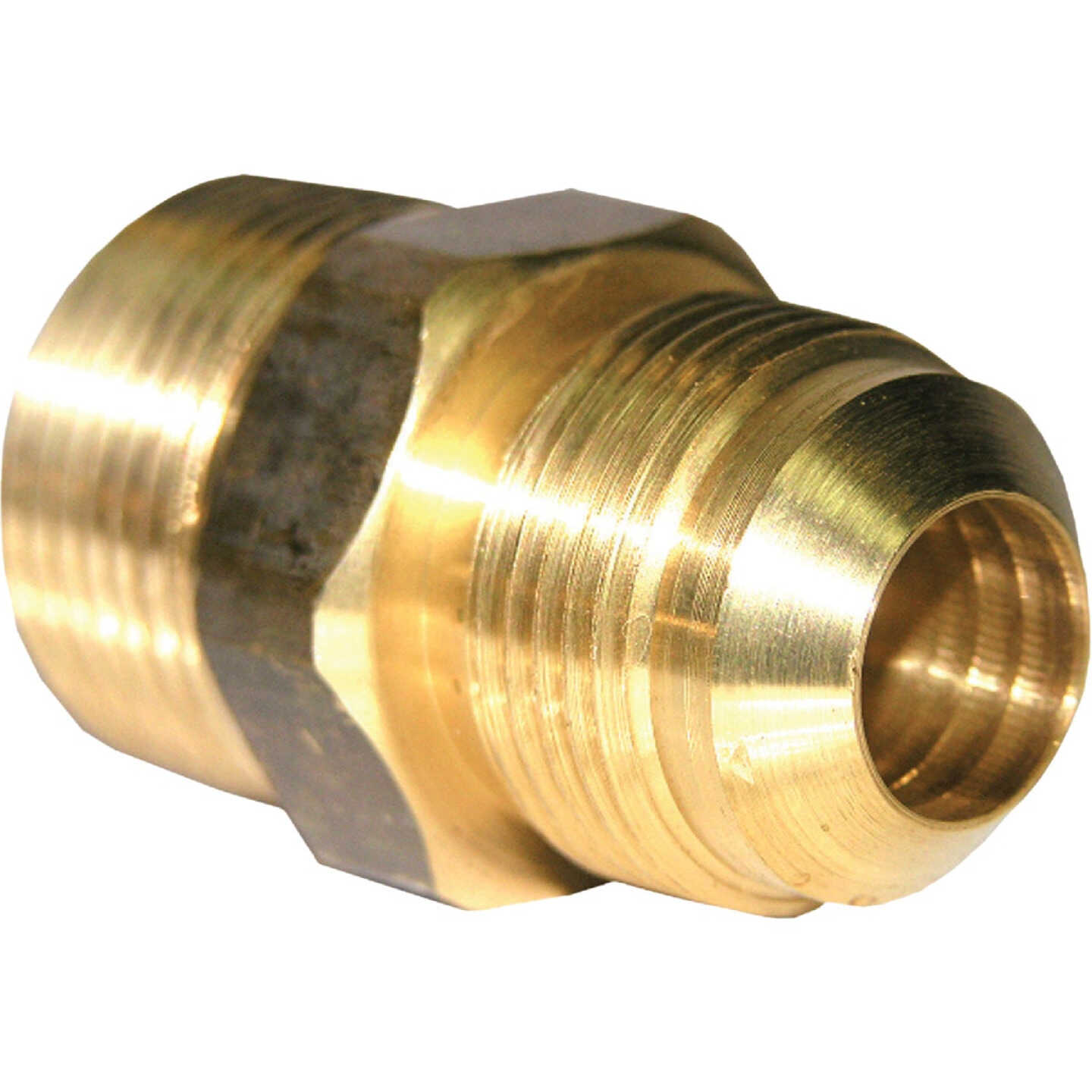 Lasco 15/16 In. M x 3/4 In. MPT Brass Flare Adapter Image 1