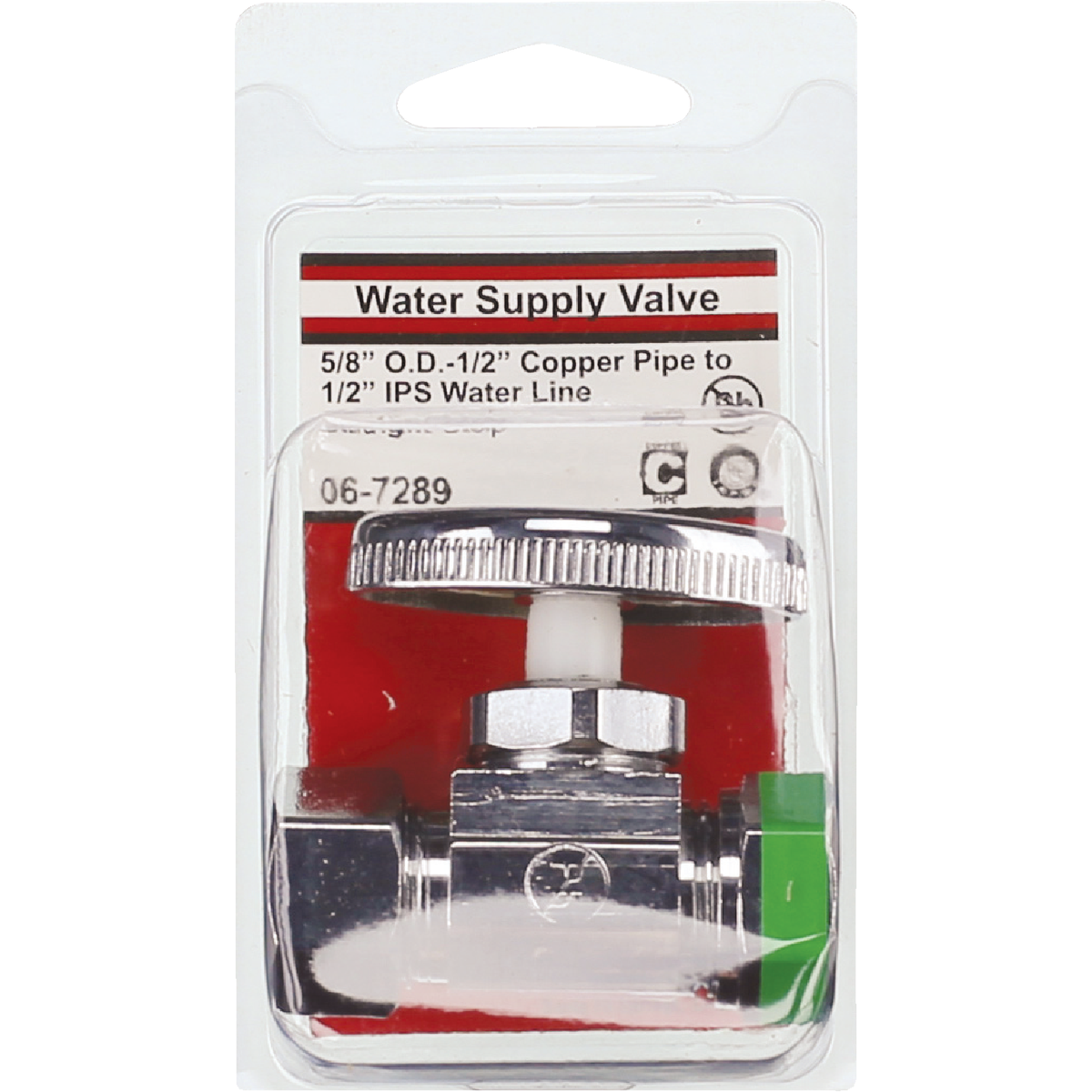 Lasco 5/8 In. Comp Inlet x 1/2 In. IP S-J Outlet Brass Straight Stop Valve Image 2