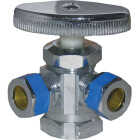 Lasco 1/2 In. IP x 3/8 In. Compression x 3/8 In. Compression Multi-Turn Style Angle Valve Image 1