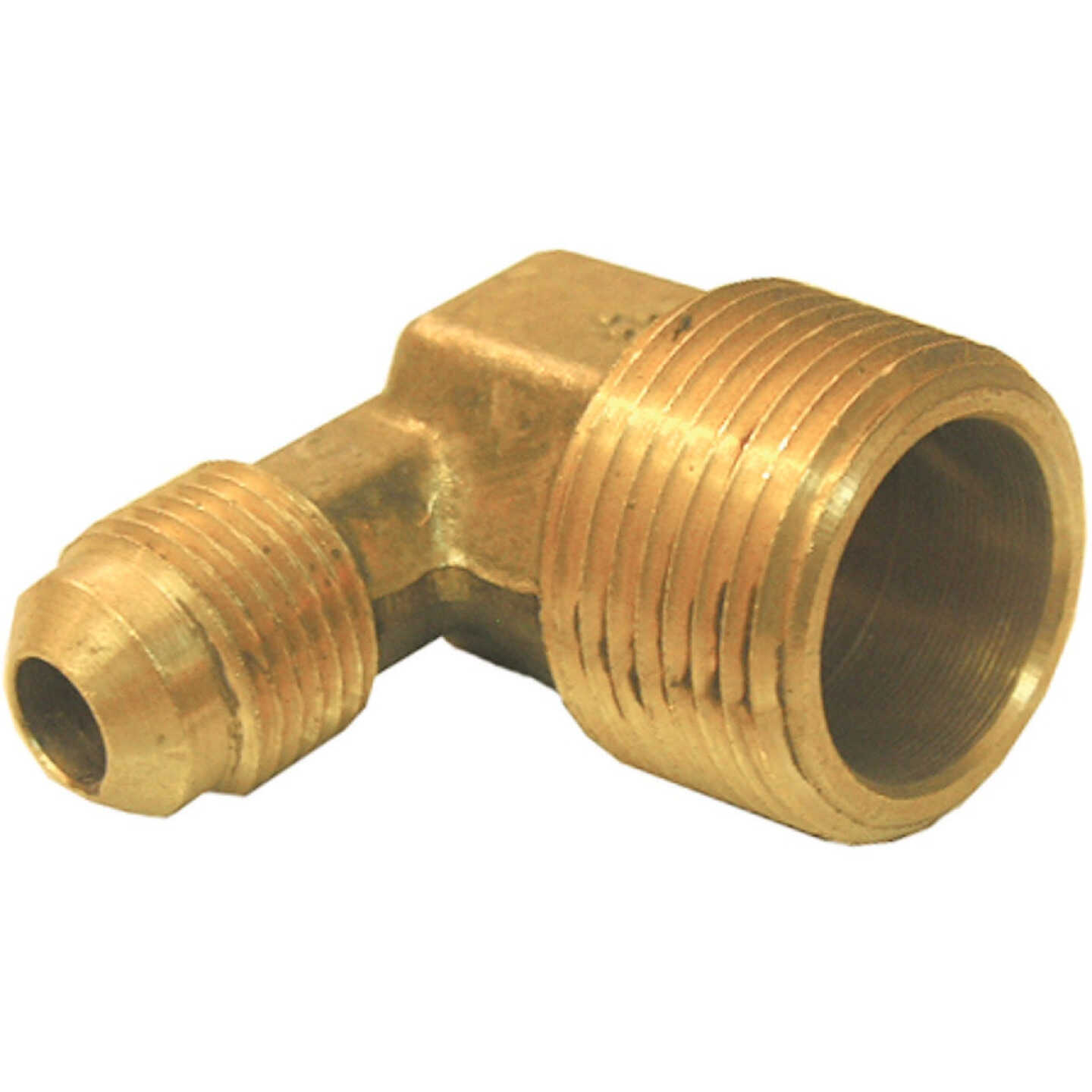 Lasco 3/8 In. MFL x 1/2 In. MPT 90 Deg. Flare Brass Elbow (1/4 Bend) Image 1
