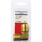 Lasco 1/2 In. MFL x 3/8 In. MPT 90 Deg. Flare Brass Elbow (1/4 Bend) Image 2