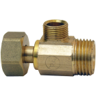 Lasco 1/2 In. IP Inlet x 1/2 In. IP Outlet x 3/8 In. C Outlet Brass Extender Tee Image 1