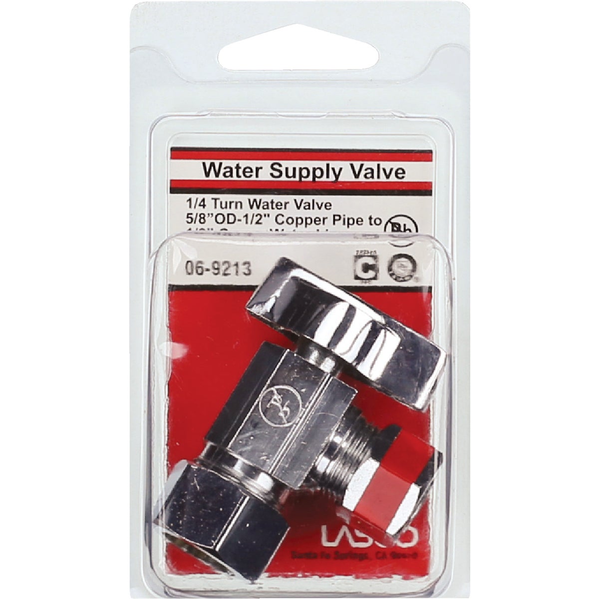 Lasco 5/8 In. Copper C Inlet x 1/2 In. C Outlet 1/4 Turn Angle Valve Image 2