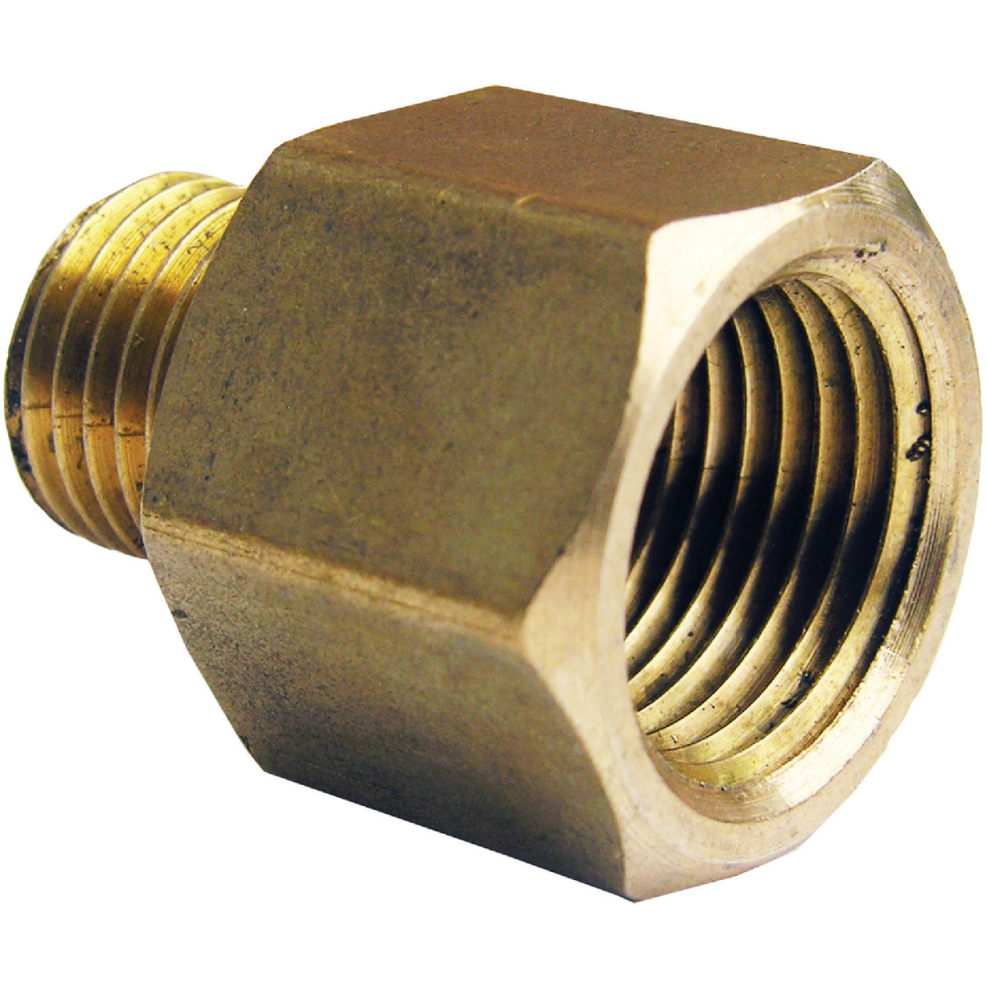 Lasco 3/8 In. FPT x 1/4 In. MPT Brass Adapter Image 1
