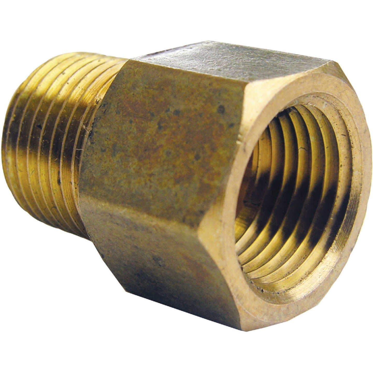 Lasco 3/8 In. FPT x 3/8 In. MPT Brass Adapter Image 1